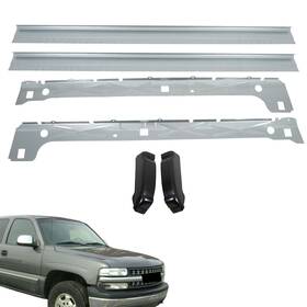 Brisunshine Viv72tv9lre 6pcs Silver Inner And Outer Rocker Panels Black Cab Corners For 1999-2007 Ext