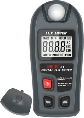 Bside 744110904598 Digital Light Meter Lux Tester Illuminance Luxmeter 0-200 000 Portabl