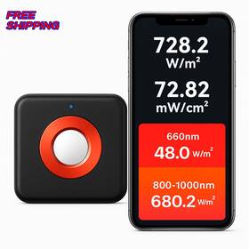 De-power 705353485312 High Precision Led Phototherapy Light Meter Accurately Measures 660nm Red