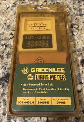 2005be Greenlee Vintage Light Meter Self Powered New Sealed Nos Wow