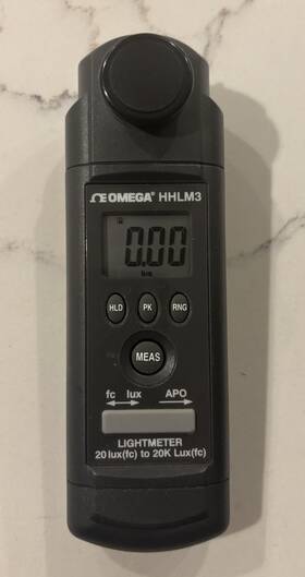 Hhlm3 Ohmega Engineering Lux Handheld Digital Light Meter Lightmeter -