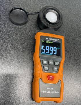 Protmex Pt620l Digital Led Light Meter Aaa 180 Degrees Black/orange