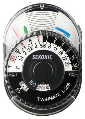 401-208 Sekonic Industrial Twinmate L-208 Analog Light Meter 3 To 17 Ev 12 500 Iso