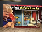 Vintage 1985 Fisher Price Microscope Explorer Set Brand New Box, Old Stock!. Fixed Price $98.00.