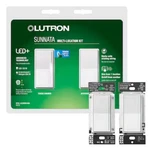 Lutron Sunnata Led+ Multi-location Illuminated Touch Light Dimmer Kit White. Fixed Price $35.99.