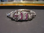 Hoffman Vintage Estate Women's Diamond And Ruby 14K White Gold Watch Manual Wind. Fixed Price $5000.00.