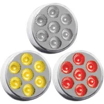 Trux 2 Inch Round Amber Marker To Red Auxiliary Dual Revolution Led Light. Fixed Price $24.00.
