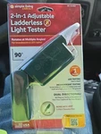 Simple Living 2-IN-1 Ladderless Tester For Led & Incandescent Lights, New!. Fixed Price $11.00.